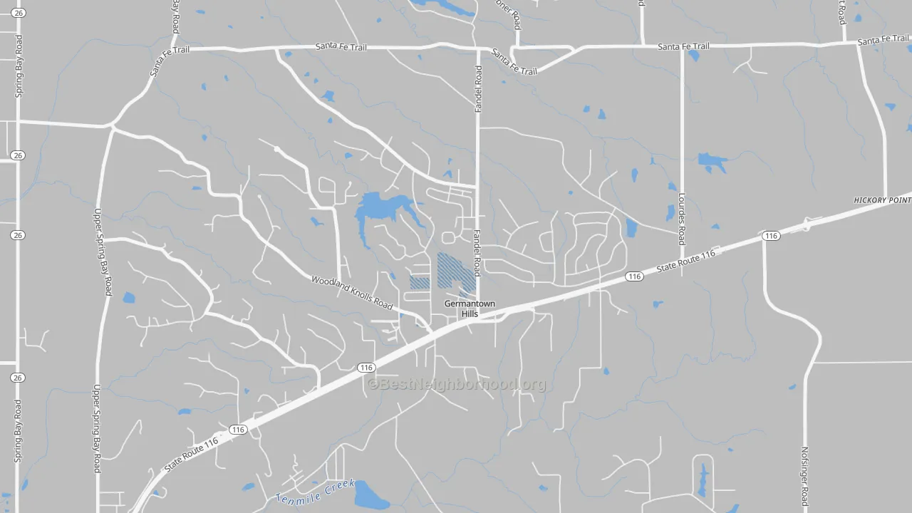Transit Grade map of Germantown Hills, IL