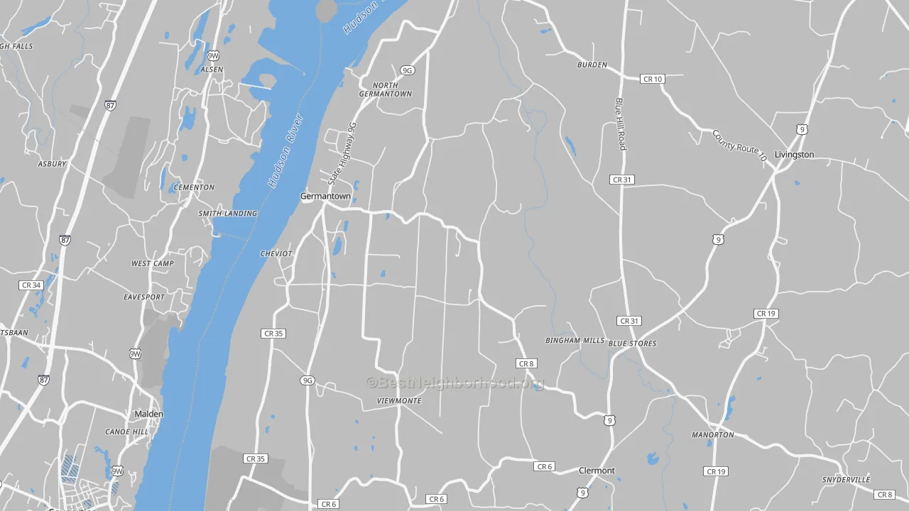 Transit Grade map of Germantown, NY