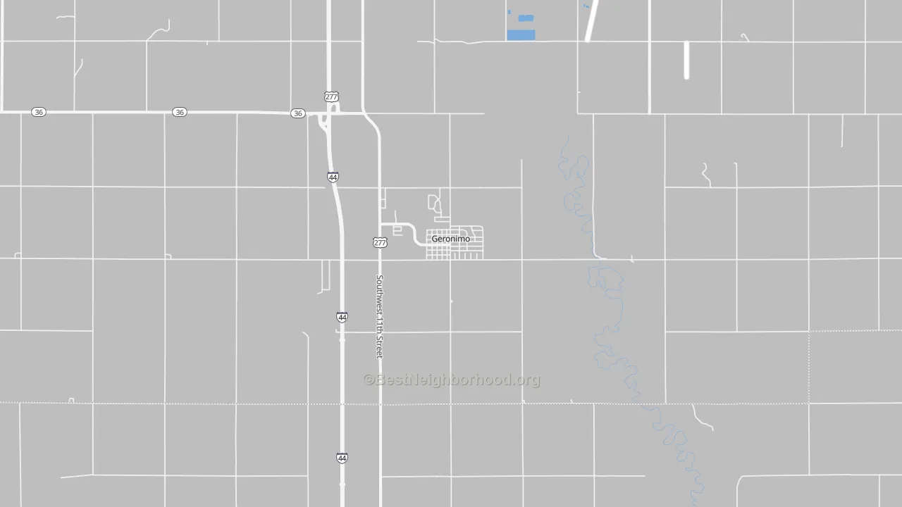 Transit Grade map of Geronimo, OK