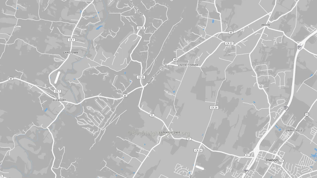 Transit Grade map of Gerrardstown, WV