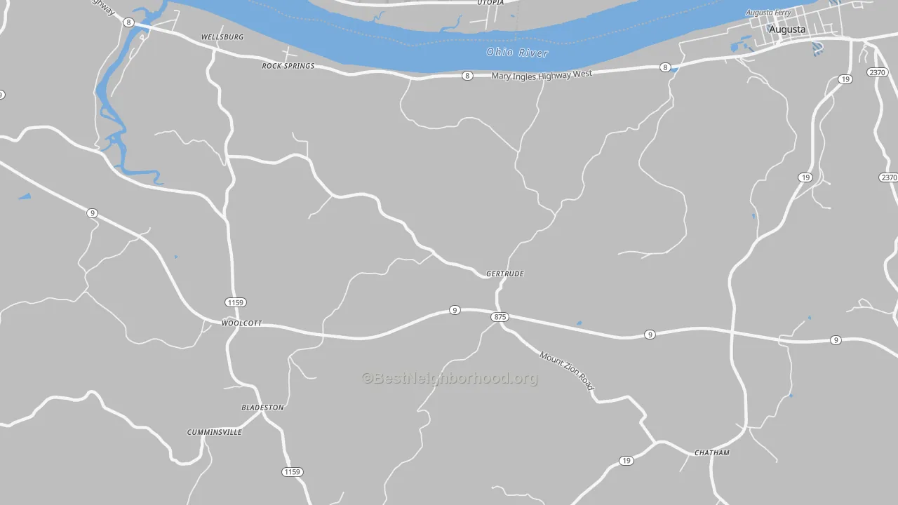 Transit Grade map of Gertrude, KY