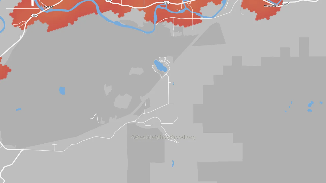 Transit Grade map of Getchell, WA