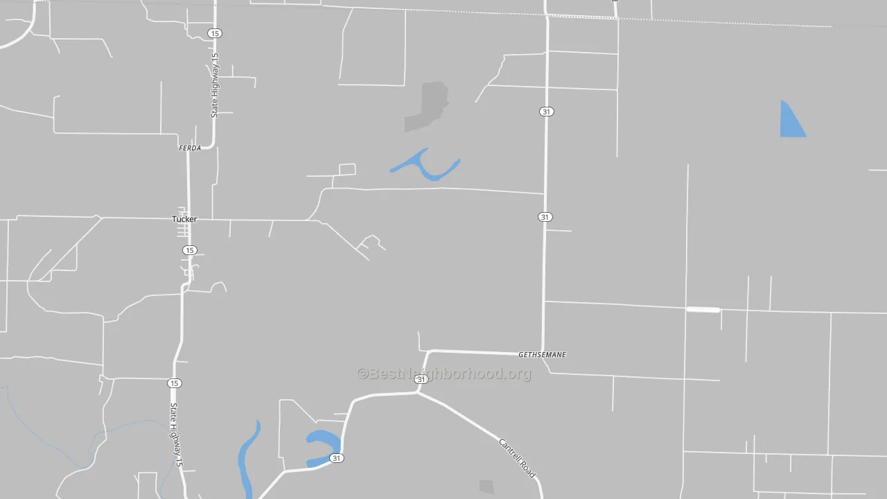 Transit Grade map of Gethsemane, AR