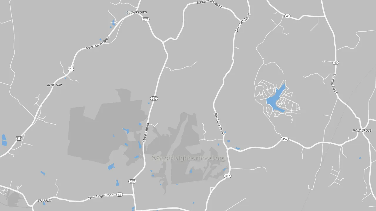 Transit Grade map of Gethsemane, KY