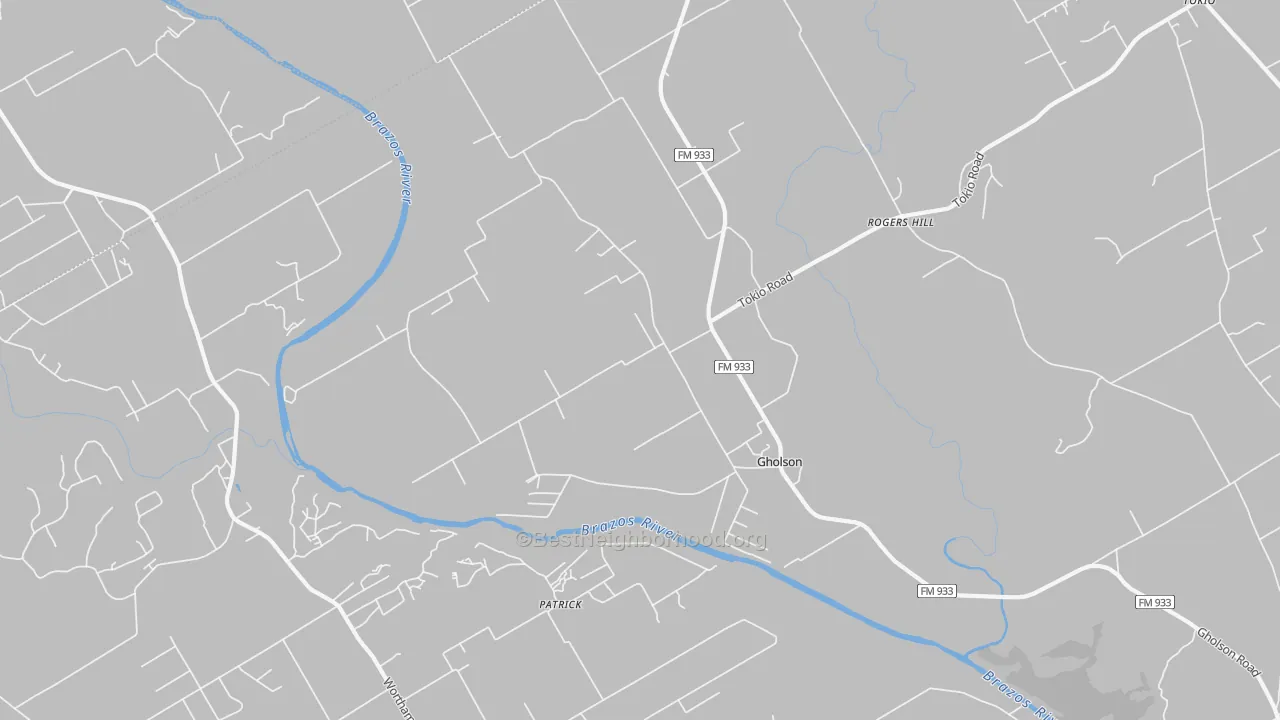 Transit Grade map of Gholson, TX
