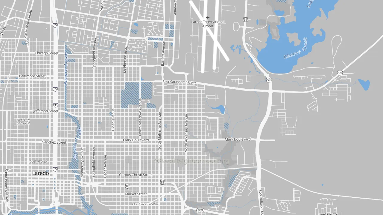 Transit Grade map of Ghost Town, Laredo, TX