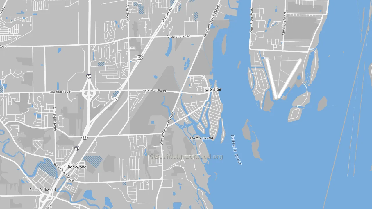 Transit Grade map of Gibraltar, MI