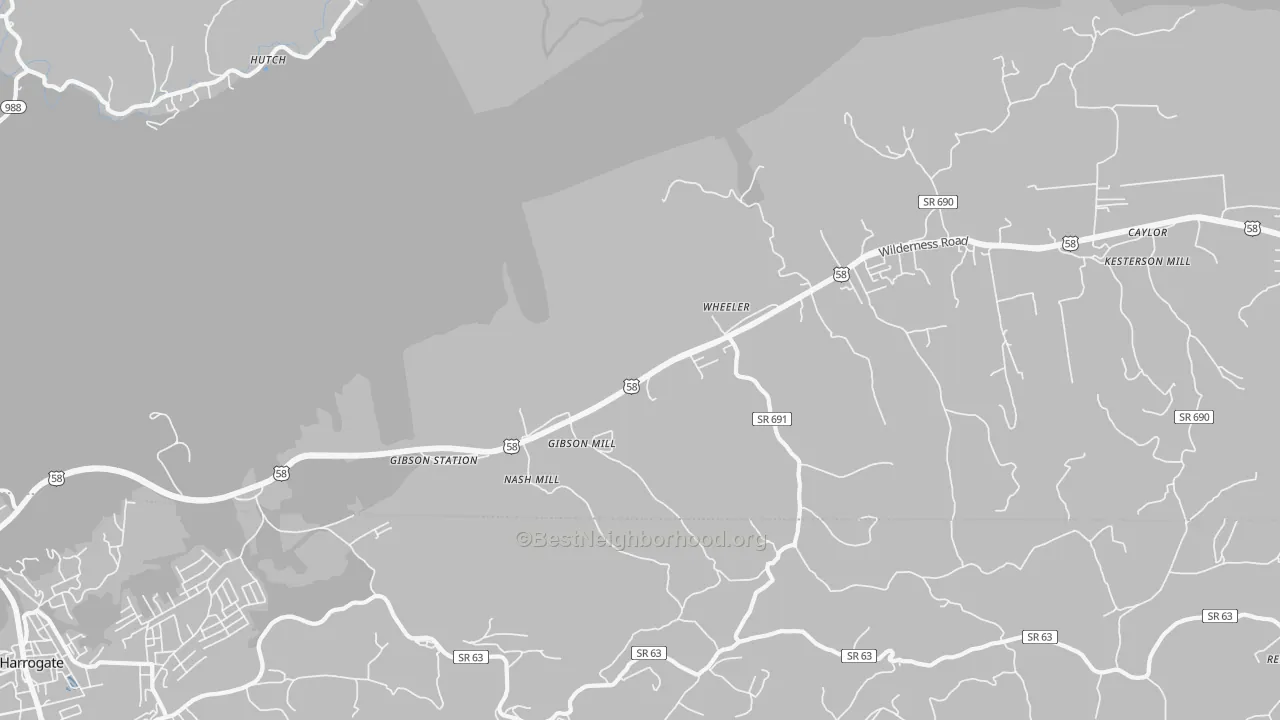 Transit Grade map of Gibson Station, VA