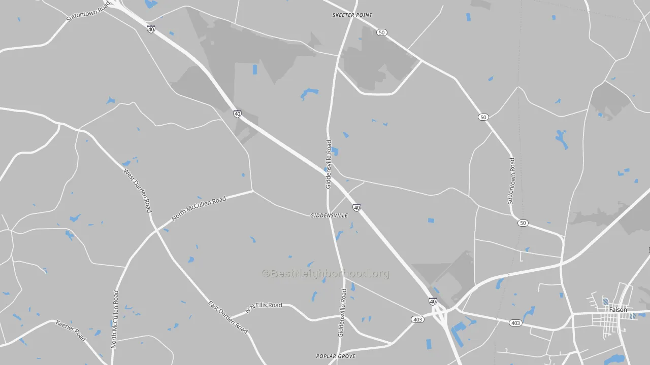 Transit Grade map of Giddensville, NC
