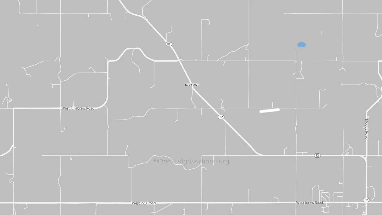 Transit Grade map of Gideon, OK