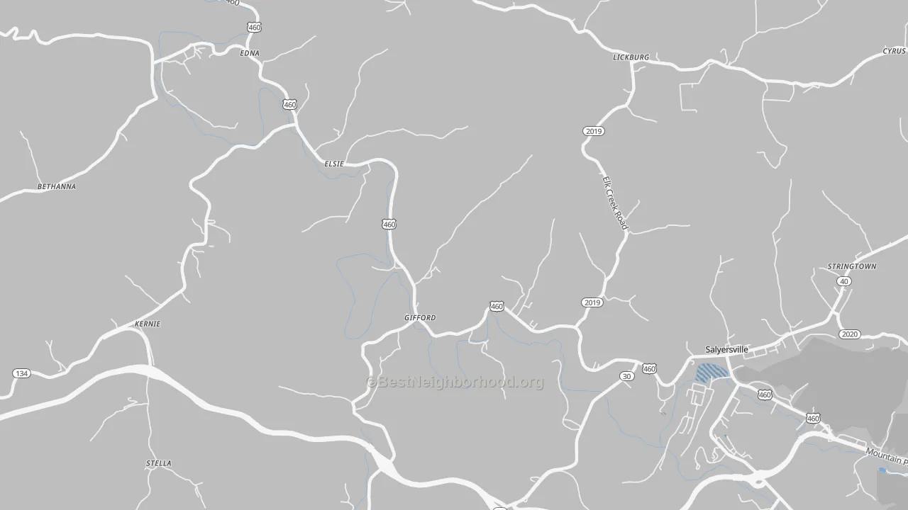 Transit Grade map of Gifford, KY