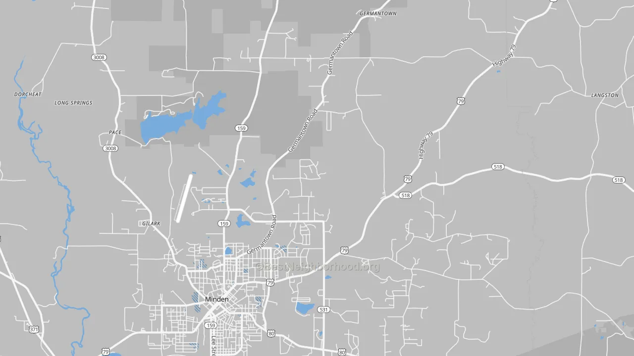 Transit Grade map of Gilark, LA