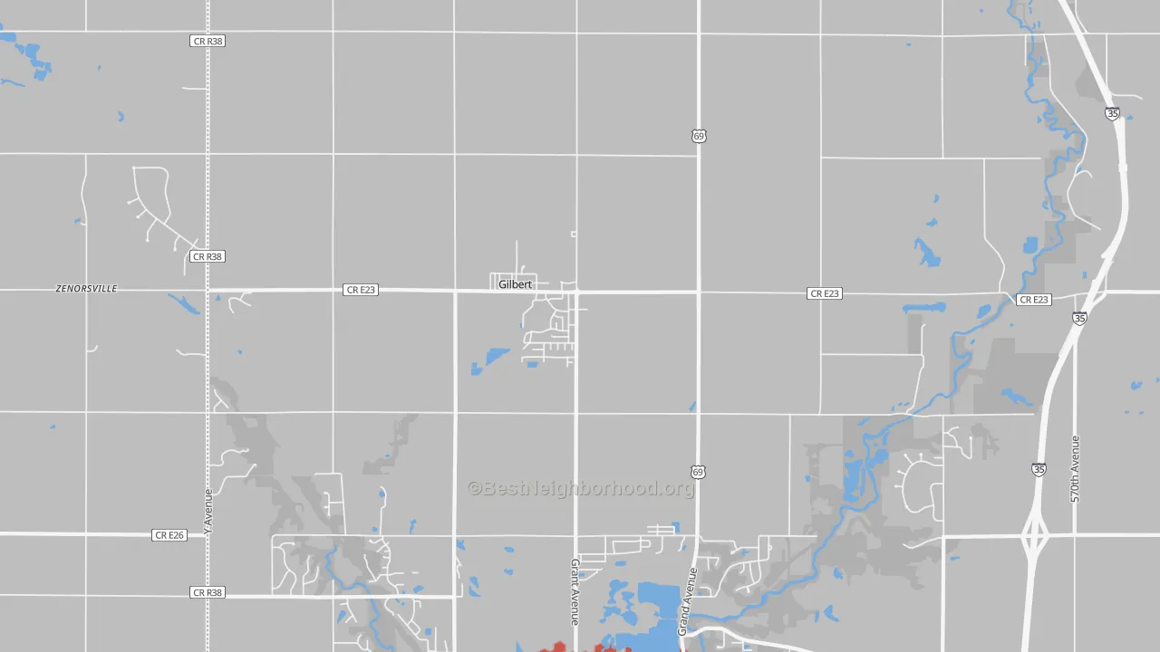 Transit Grade map of Gilbert, IA