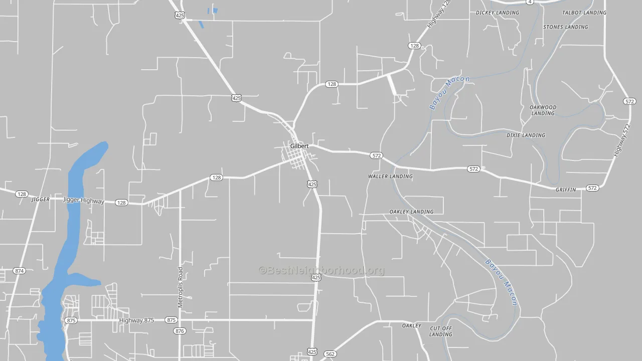 Transit Grade map of Gilbert, LA