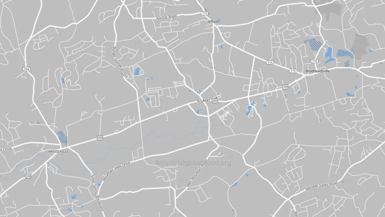 Transit Grade map of Gilbert, PA