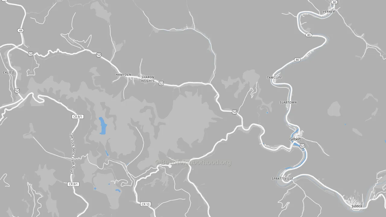 Transit Grade map of Gilbert, WV