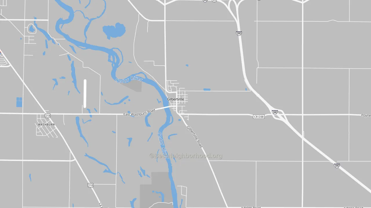 Transit Grade map of Gilbertville, IA