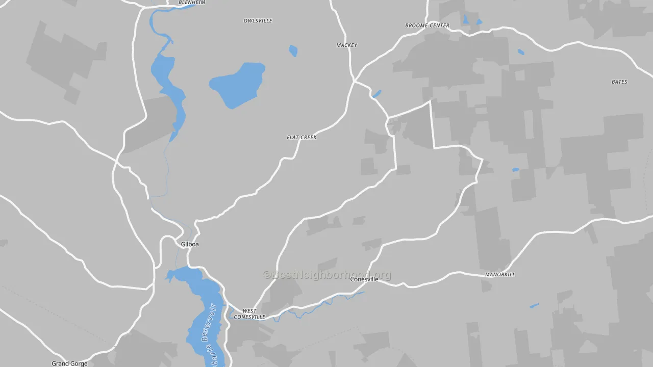 Transit Grade map of Gilboa, NY