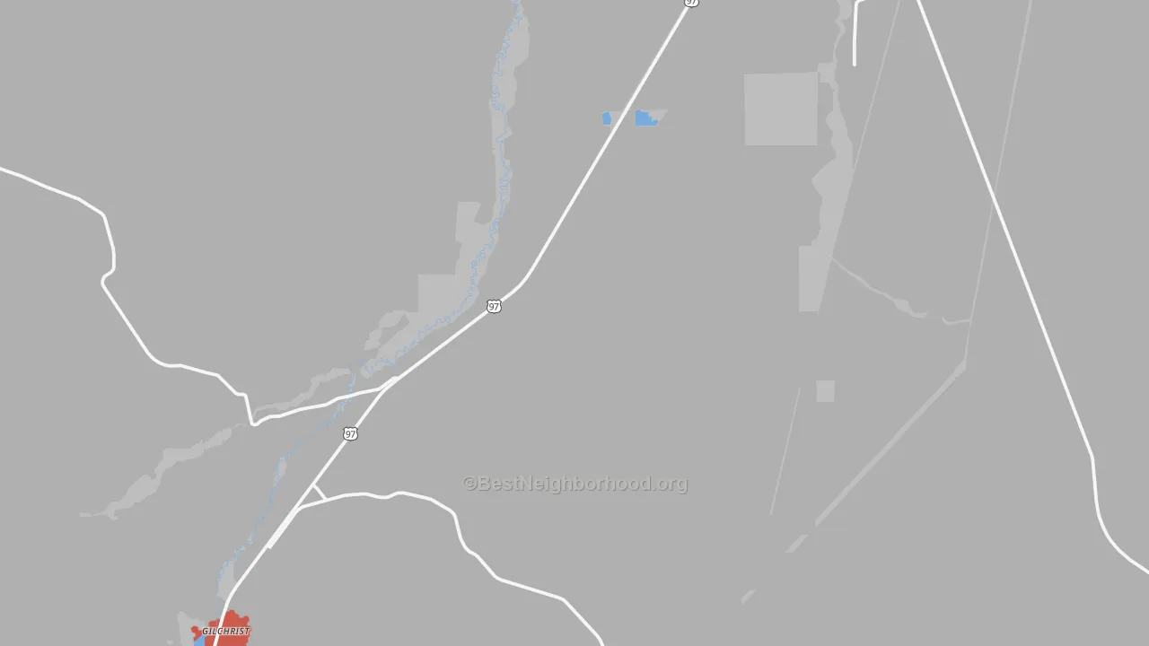 Transit Grade map of Gilchrist, OR