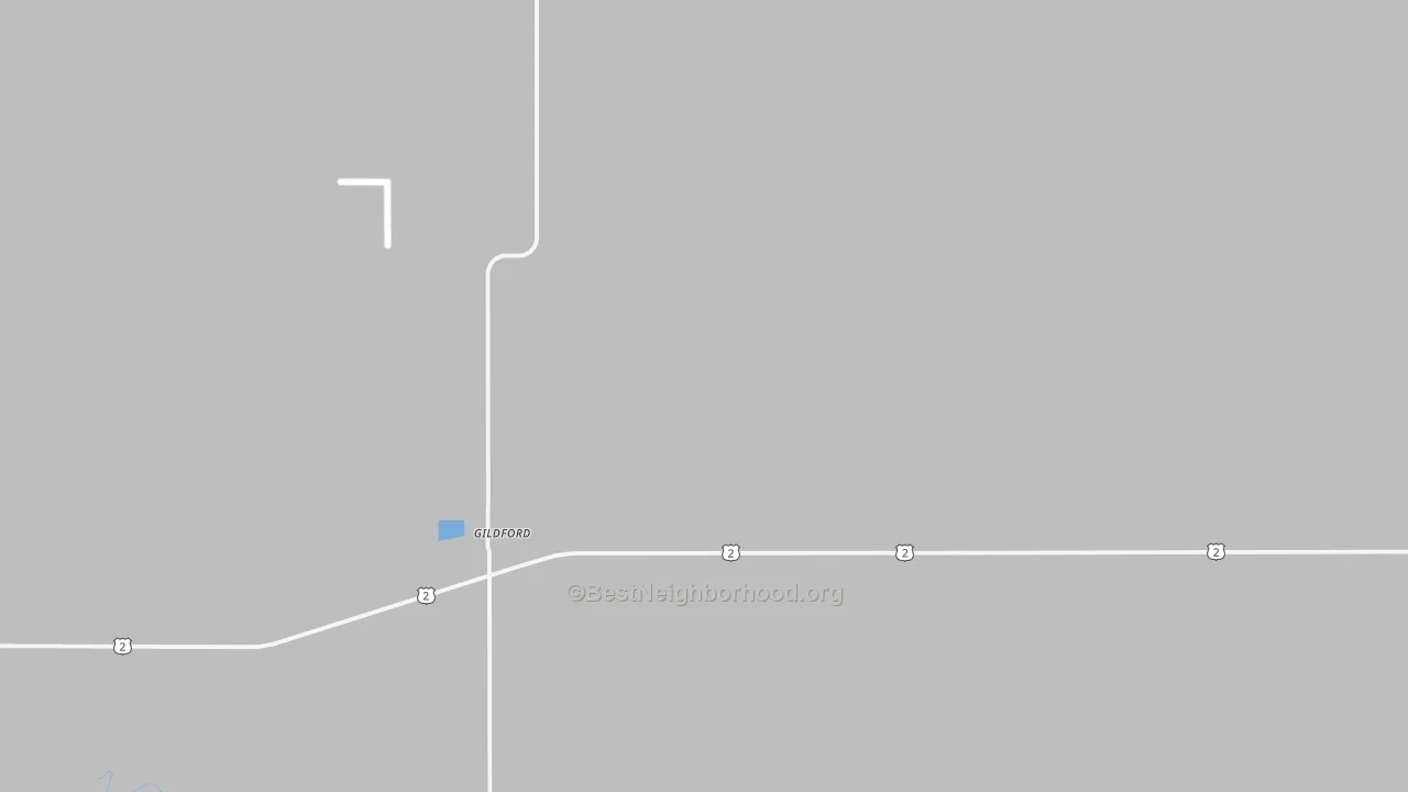 Transit Grade map of Gildford, MT