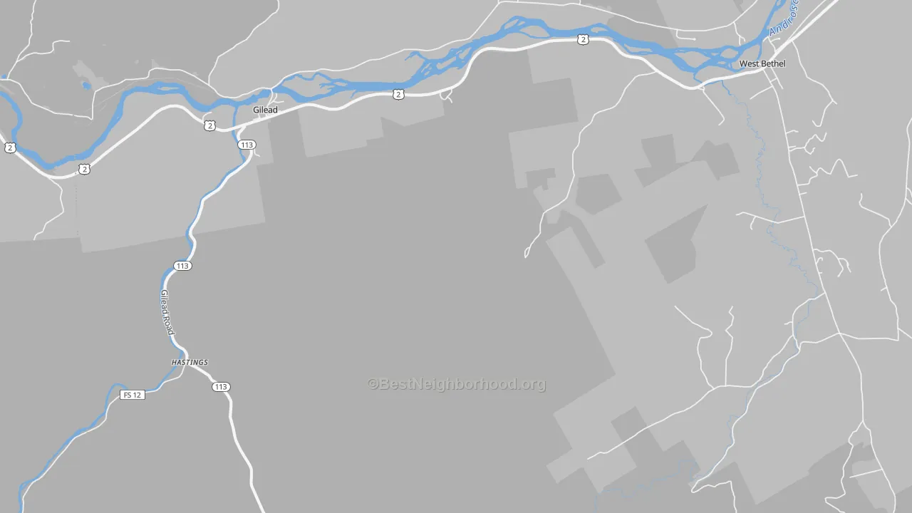 Transit Grade map of Gilead, ME