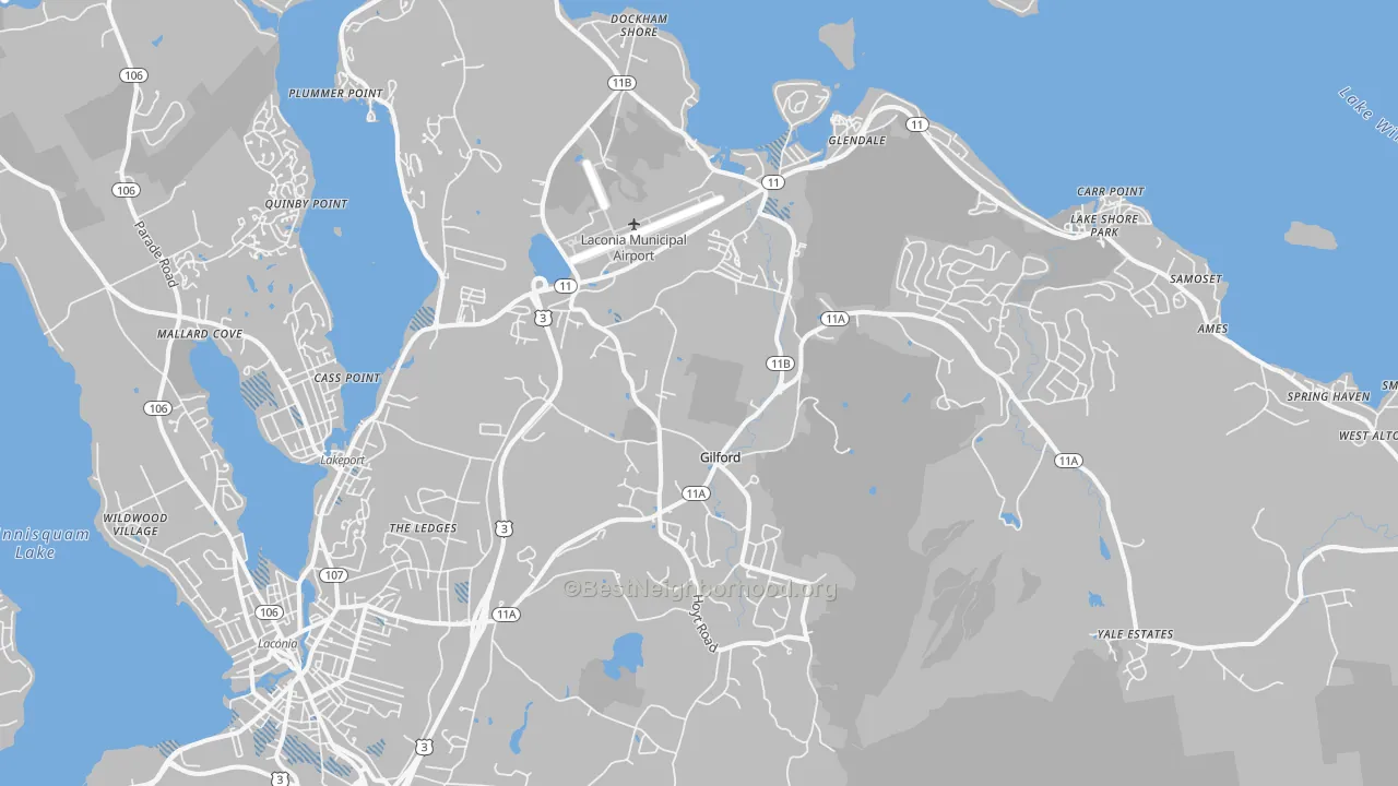 Transit Grade map of Gilford, NH