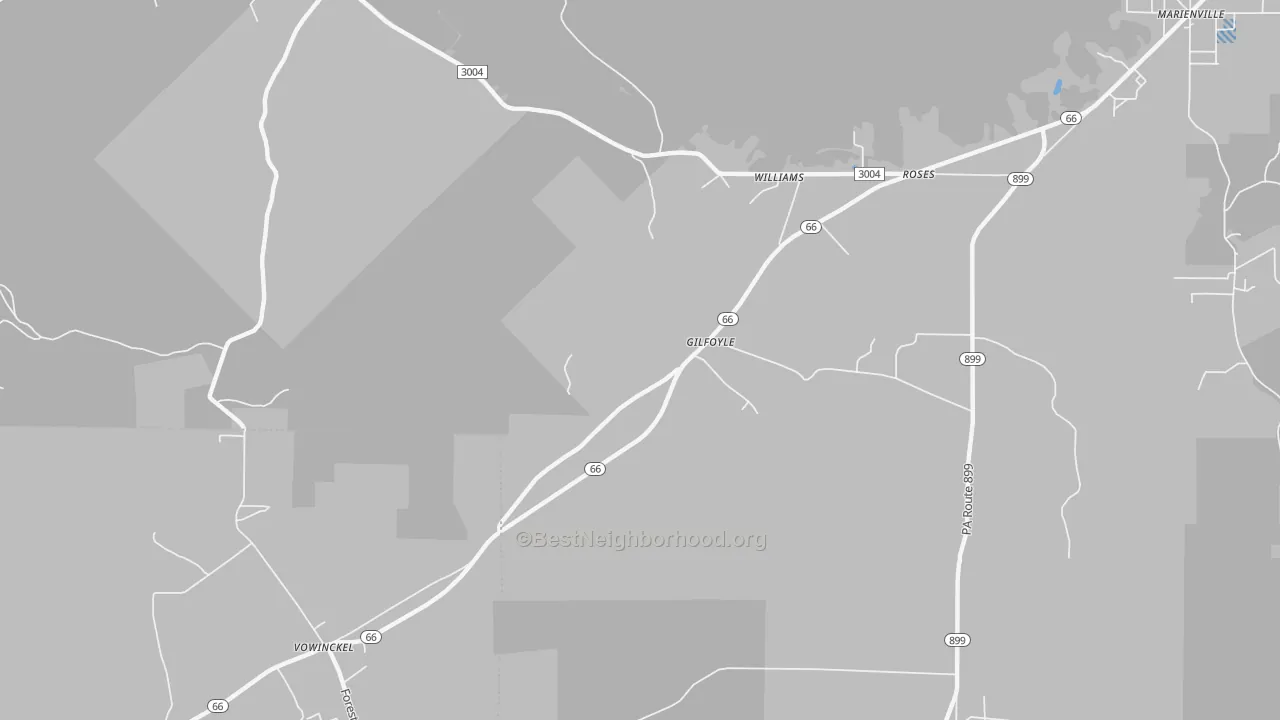 Transit Grade map of Gilfoyl, PA