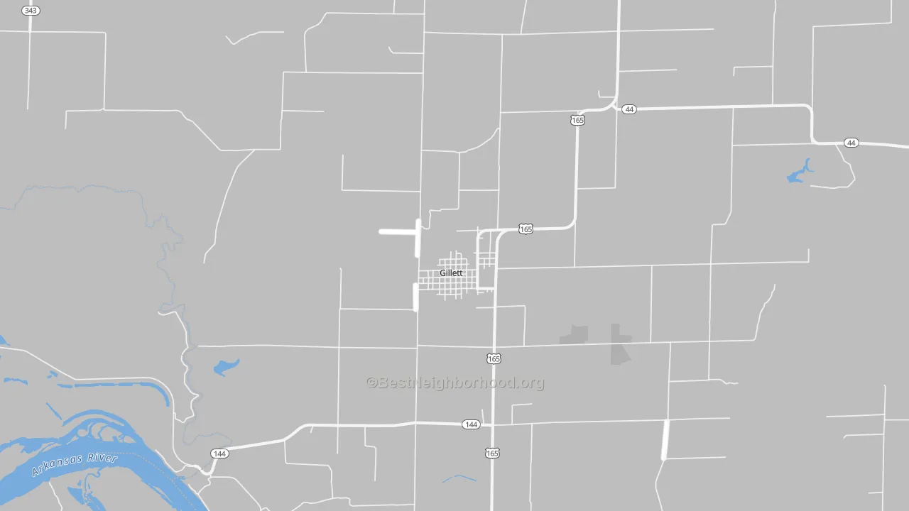 Transit Grade map of Gillett, AR