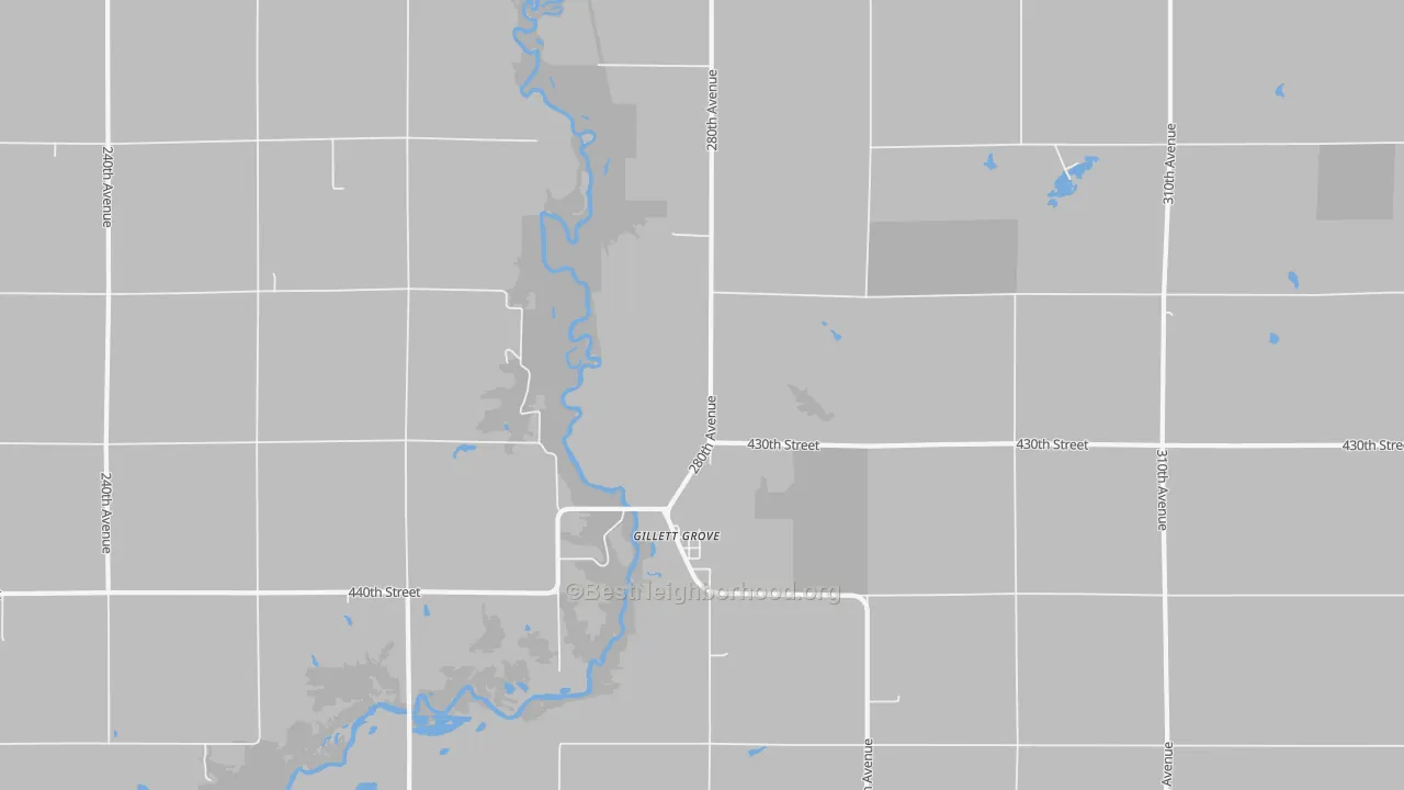 Transit Grade map of Gillett Grove, IA
