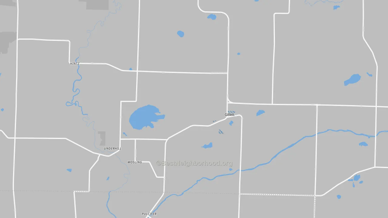 Transit Grade map of Gillett, WI