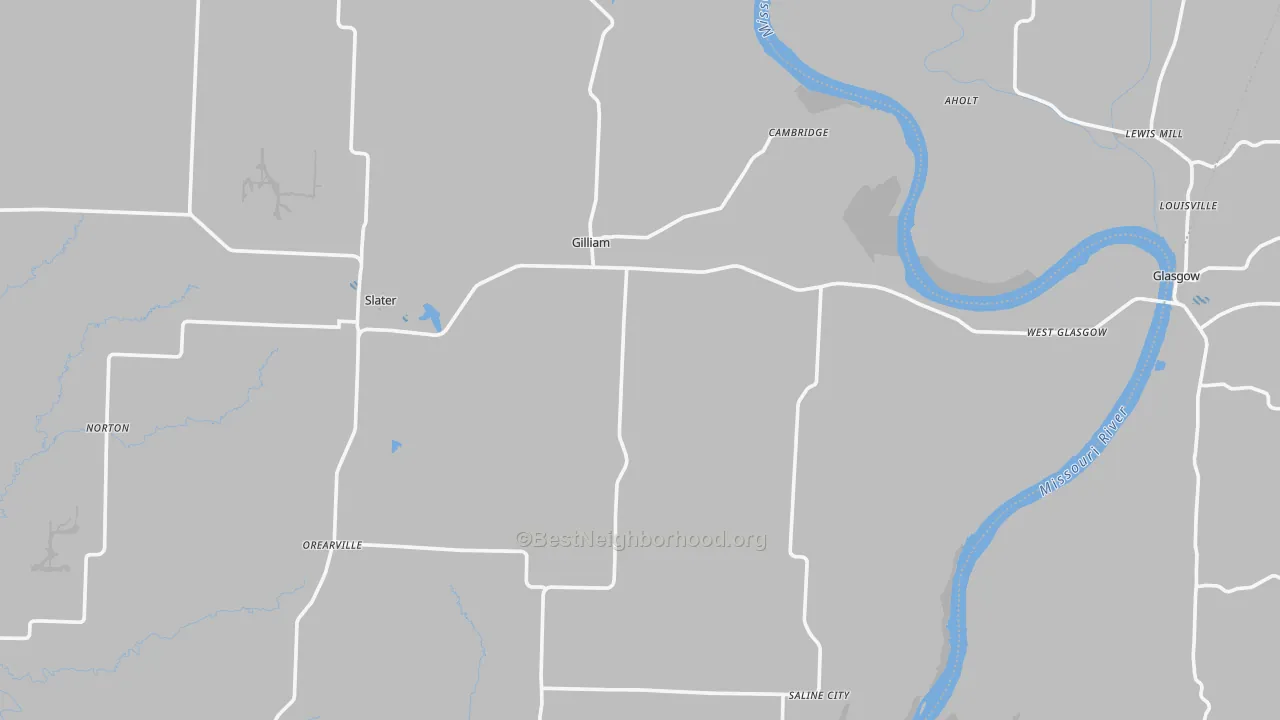 Transit Grade map of Gilliam, MO