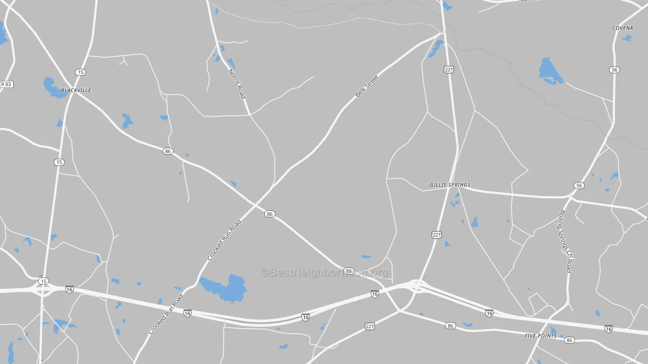 Transit Grade map of Gillis Springs, GA