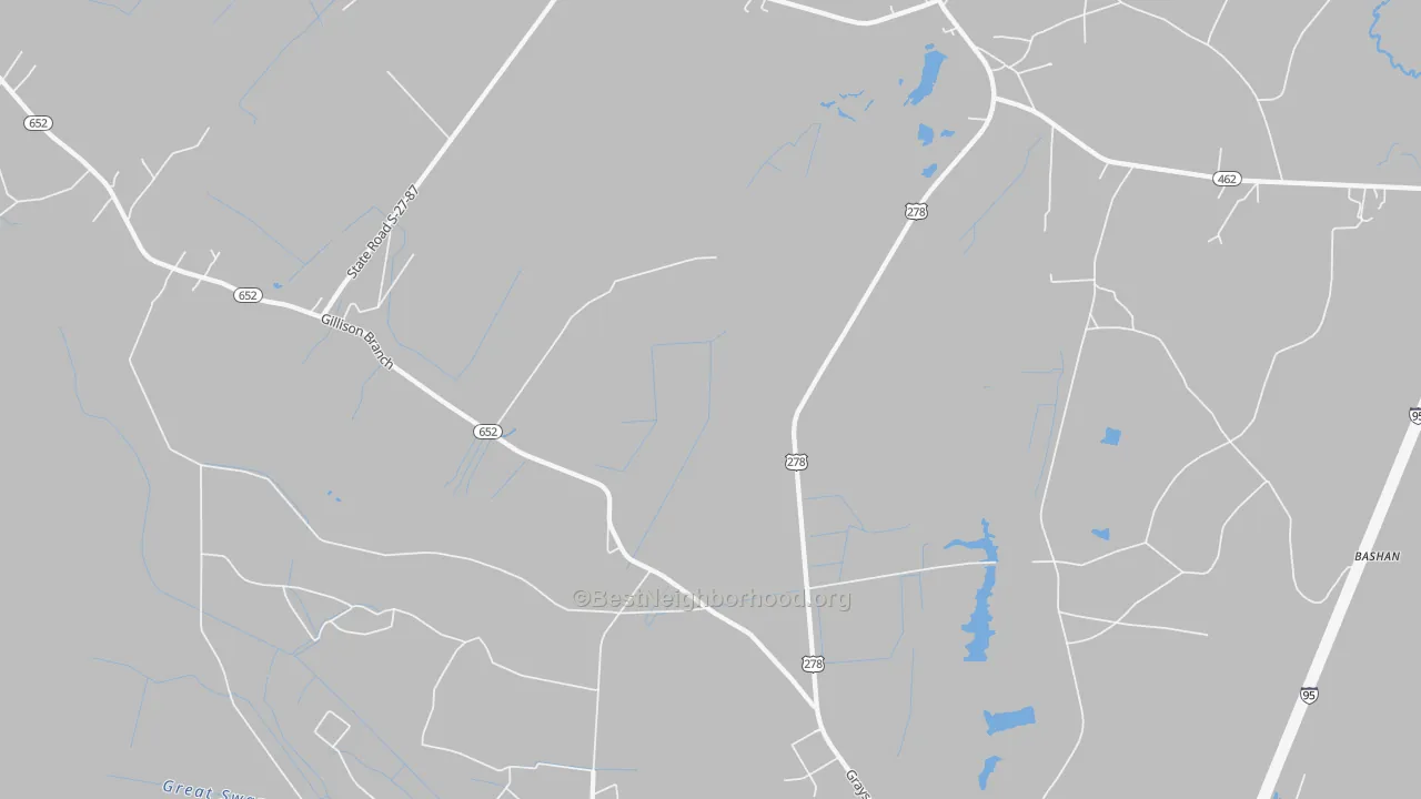 Transit Grade map of Gillisonville, SC