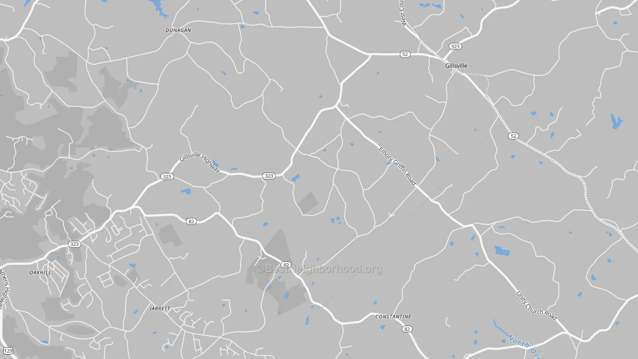 Transit Grade map of Gillsville, GA