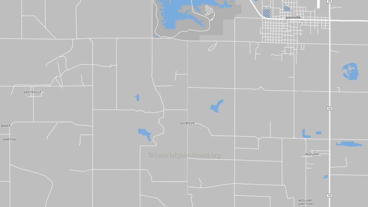 Transit Grade map of Gilmour, IN