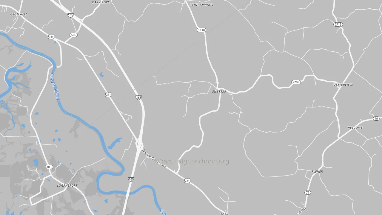 Transit Grade map of Gilstrap, KY
