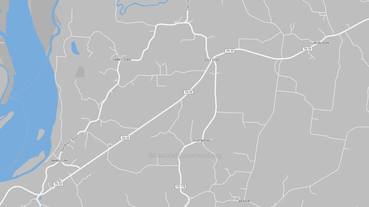 Transit Grade map of Gilt Edge, TN
