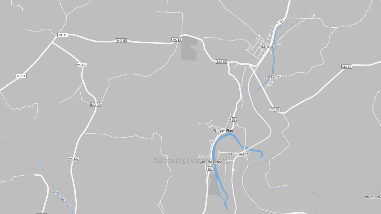Transit Grade map of Ginger Blue, MO