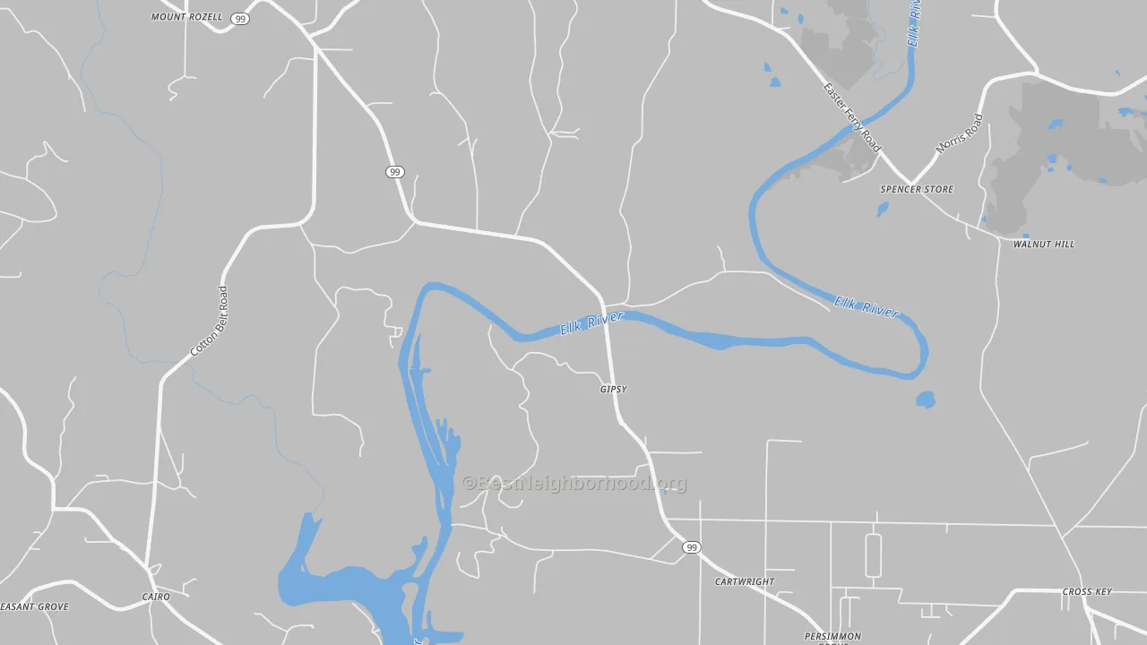 Transit Grade map of Gipsy, AL
