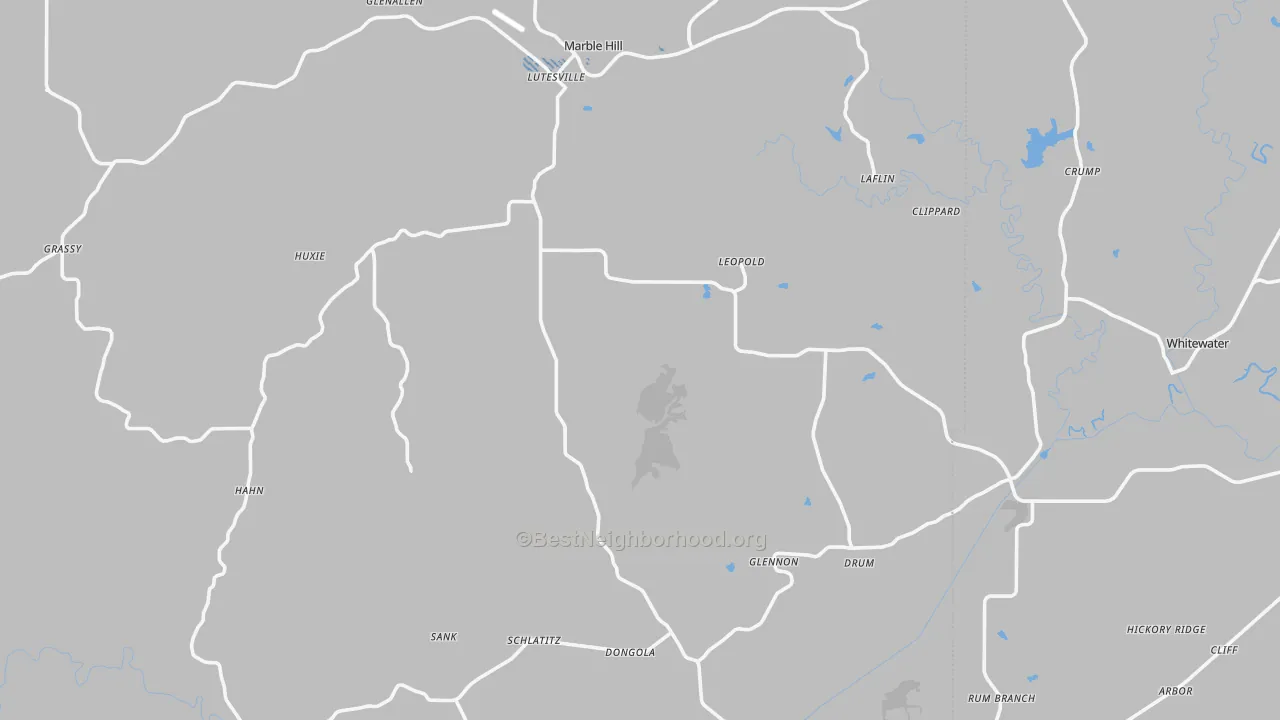 Transit Grade map of Gipsy, MO
