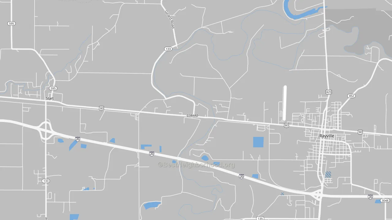 Transit Grade map of Girard, LA