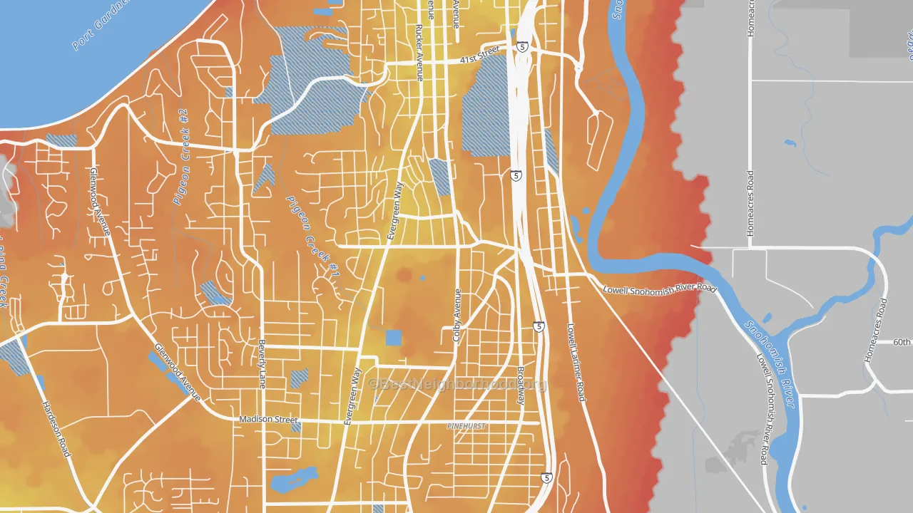 Transit Grade map of Glacier View, Everett, WA