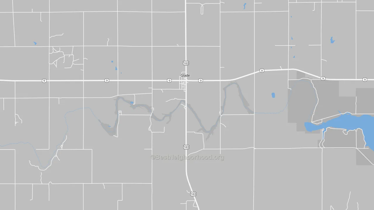 Transit Grade map of Glade, KS