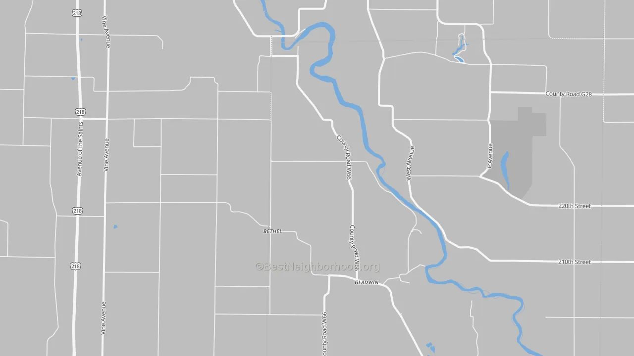 Transit Grade map of Gladwin, IA