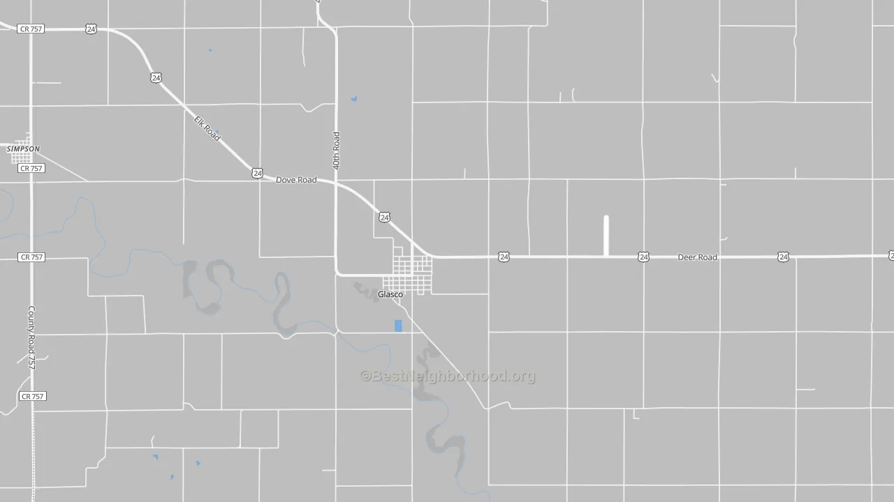 Transit Grade map of Glasco, KS