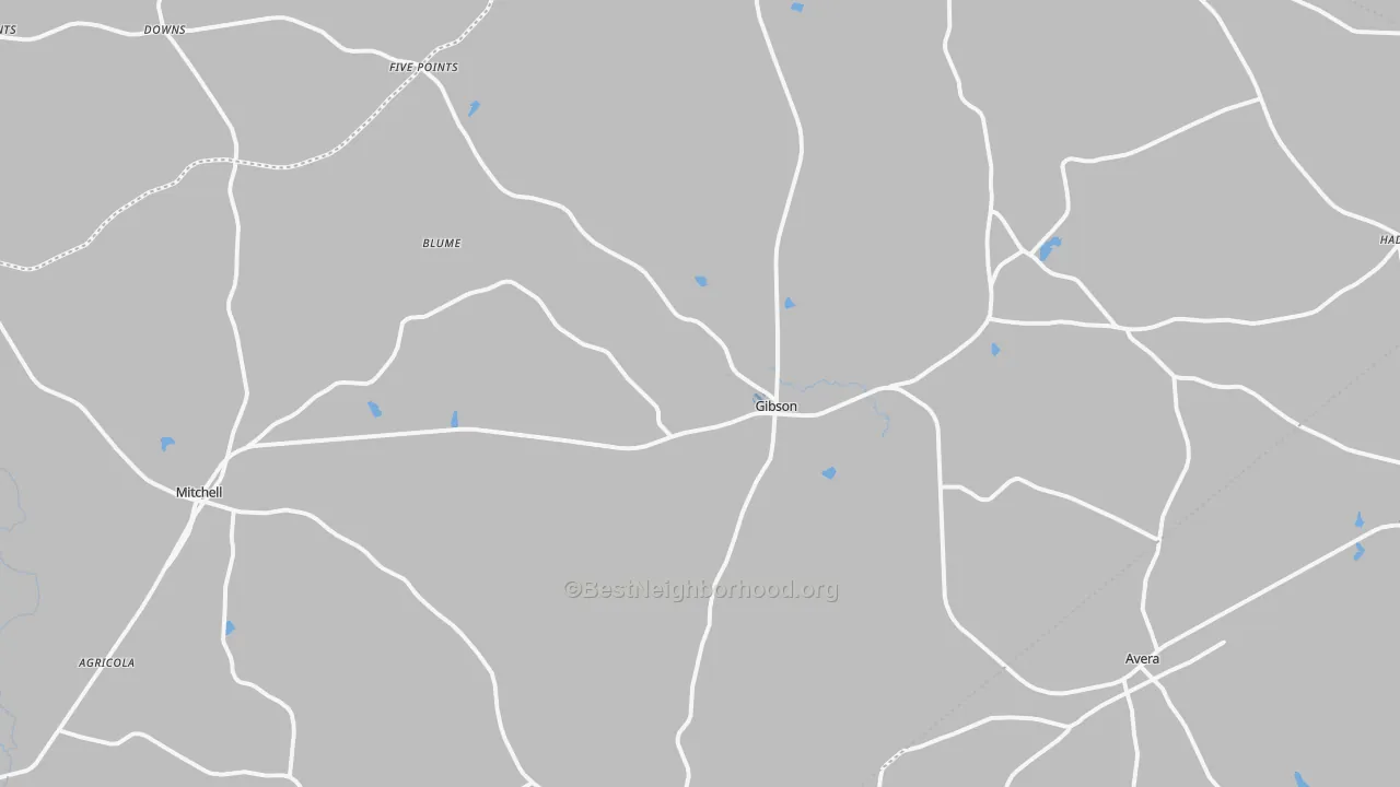 Transit Grade map of Glascock County, GA