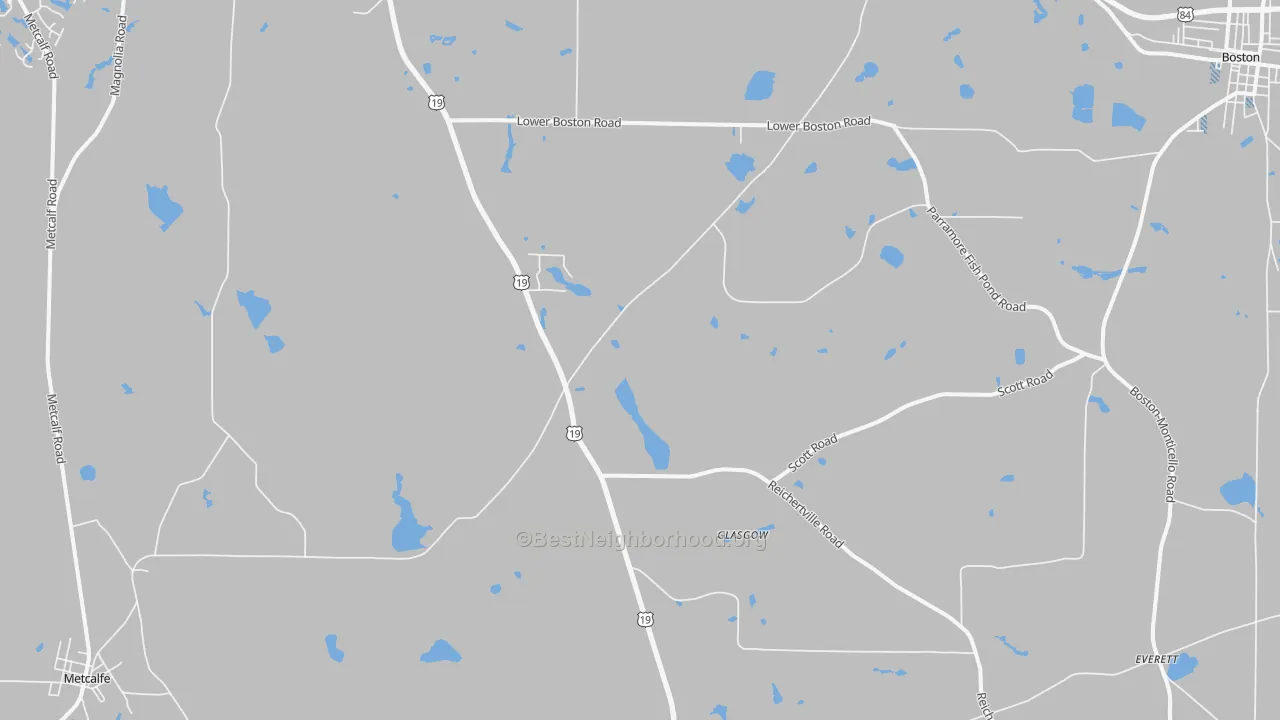 Transit Grade map of Glasgow, GA