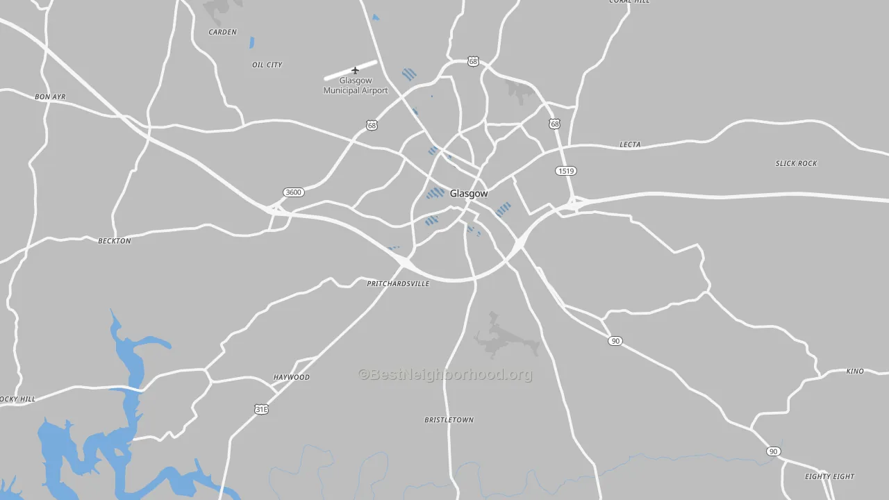 Transit Grade map of Glasgow, KY