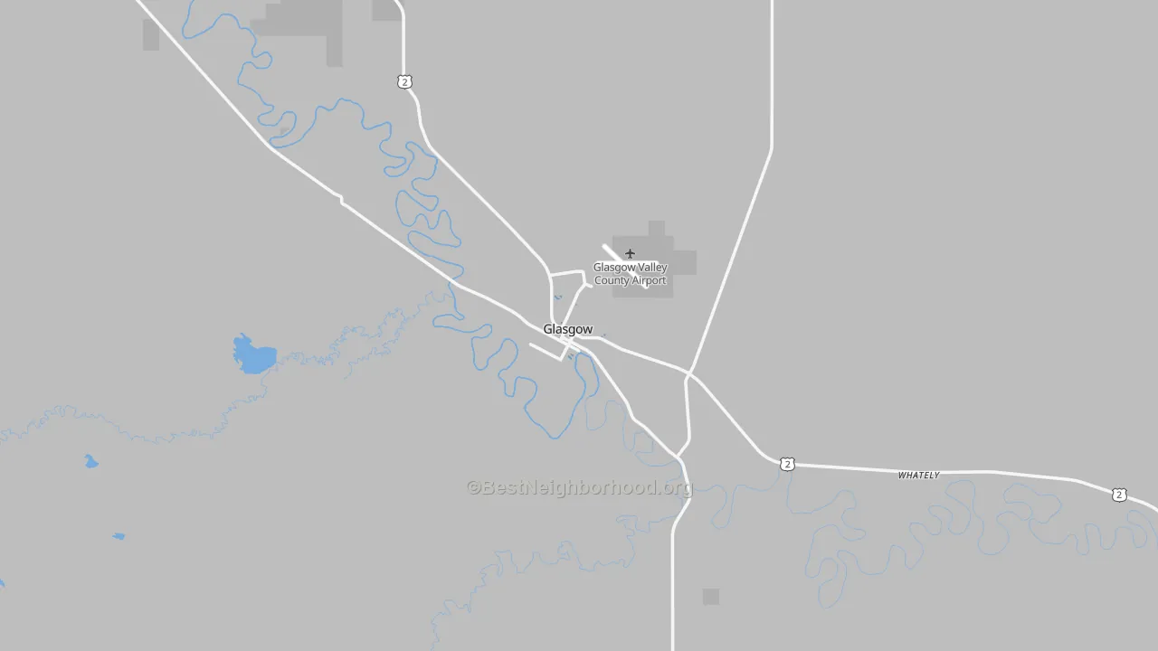 Transit Grade map of Glasgow, MT