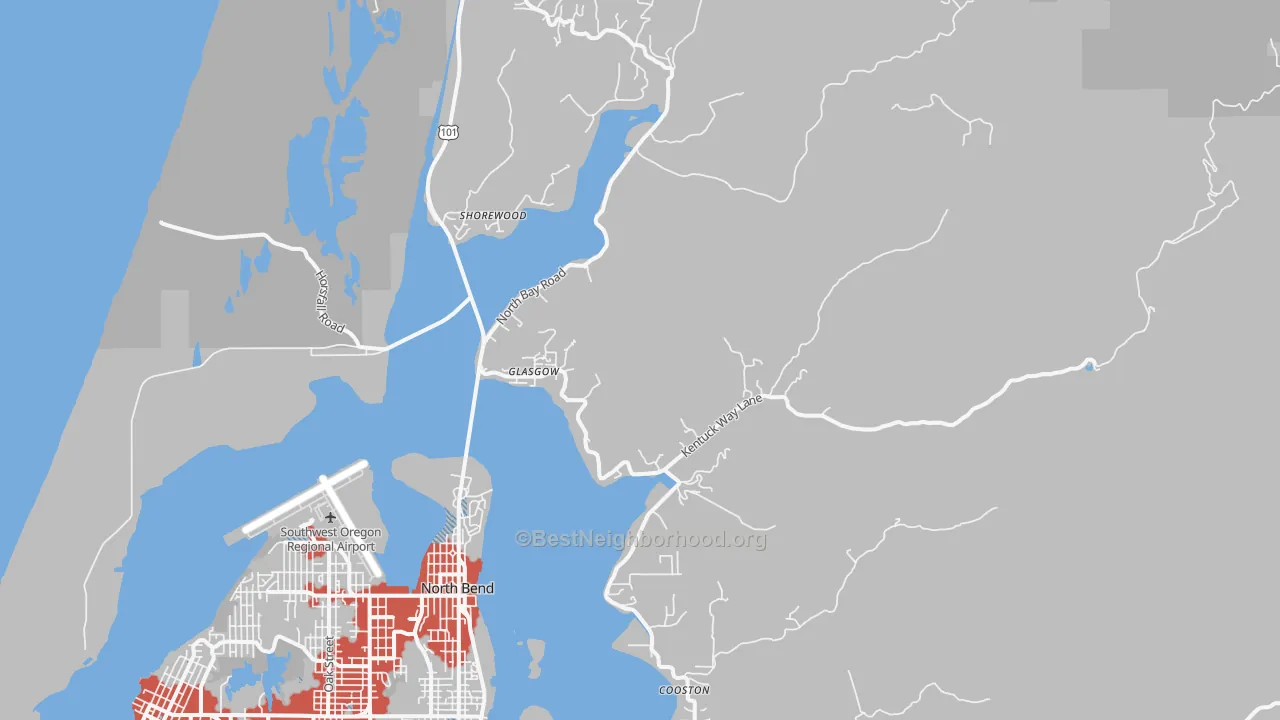 Transit Grade map of Glasgow, OR